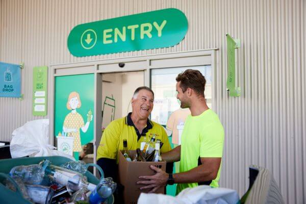 Tradies donating containers